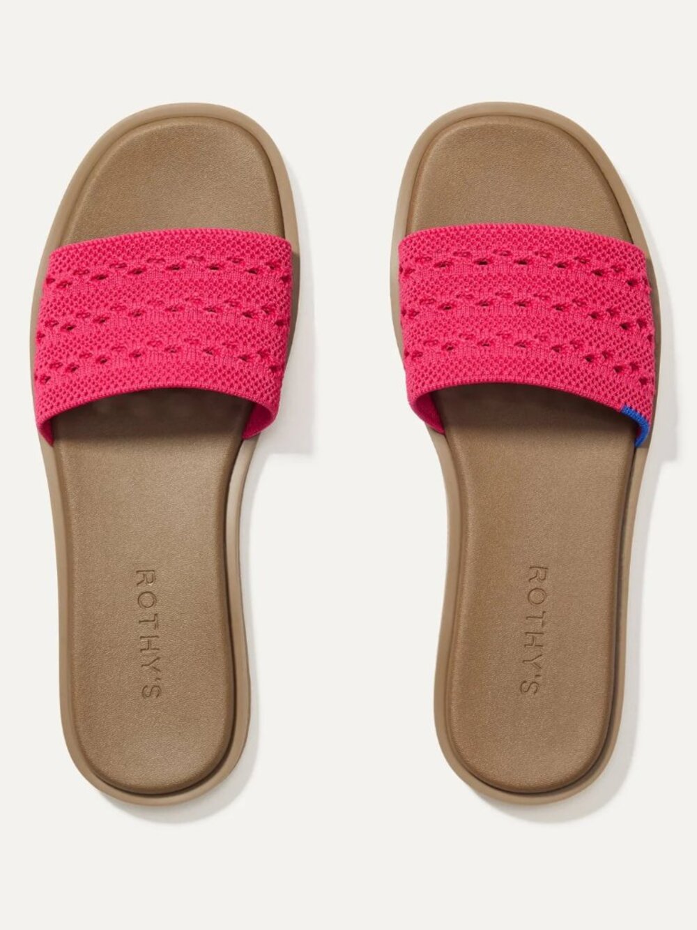 NIB Rothy’s The Slide Sandal, Rouge Crochet Red, Women’s 8.5